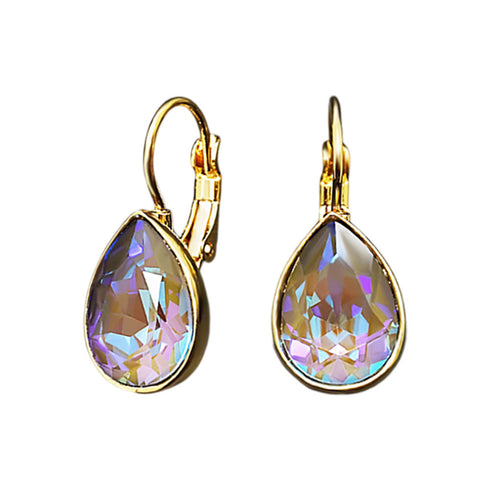 Auskarai "Kristalo Lašas (Karinė Žalia DeLite)" su Swarovski™ kristalais
